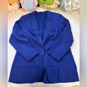 Express Women's Blue Linen Blazer